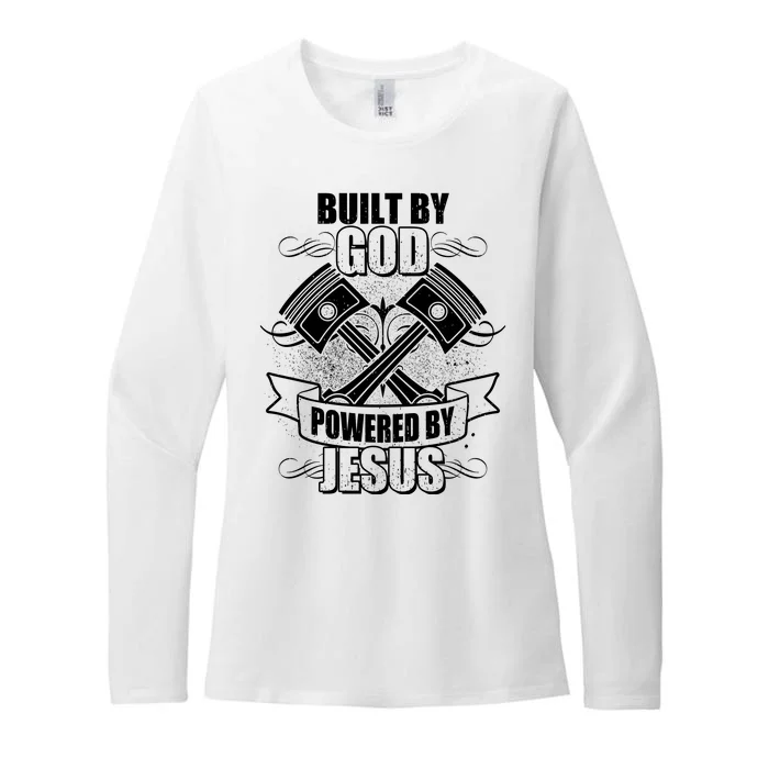 Built By God Powered By Jesus Car Engine Pistons Womens CVC Long Sleeve Shirt