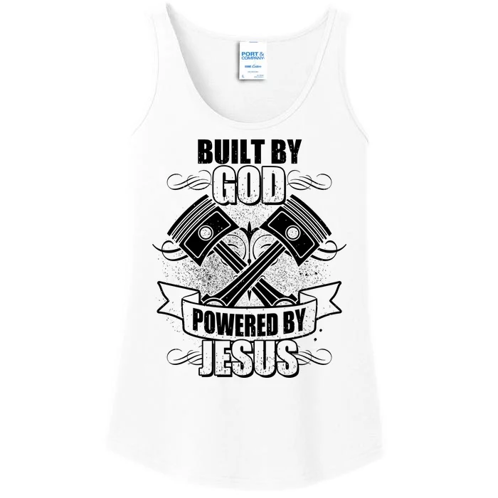 Built By God Powered By Jesus Car Engine Pistons Ladies Essential Tank