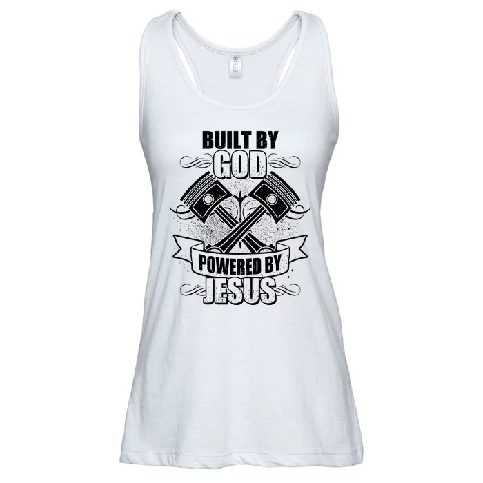 Built By God Powered By Jesus Car Engine Pistons Ladies Essential Flowy Tank