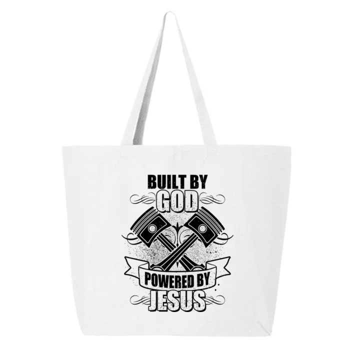 Built By God Powered By Jesus Car Engine Pistons 25L Jumbo Tote