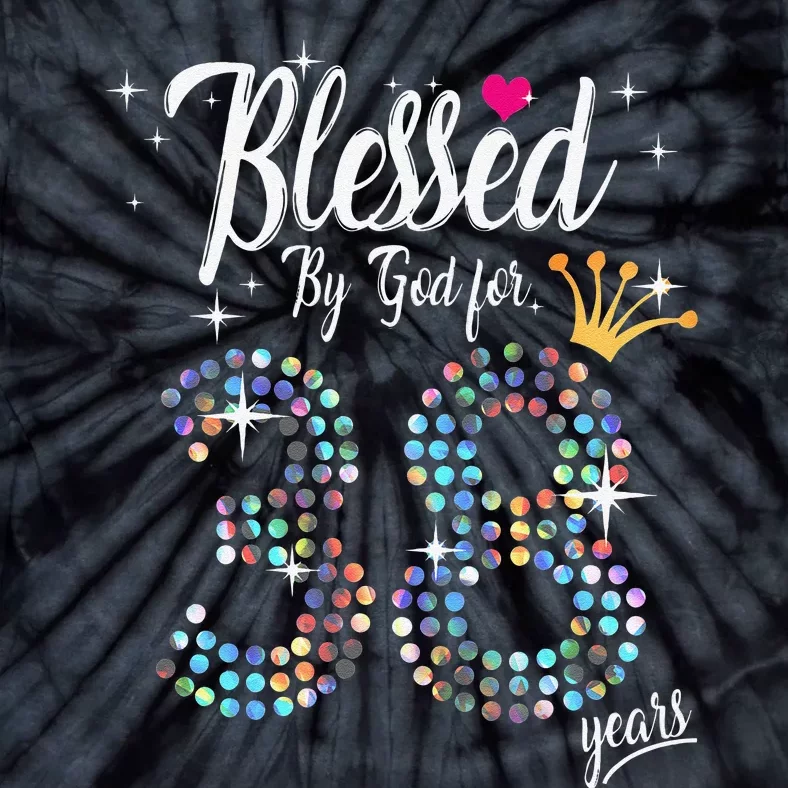 Blessed By God For 38 Years 38th Birthday Anniversary Tie-Dye T-Shirt