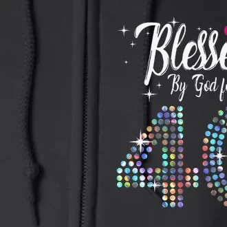 Blessed By God For 40 Years 40th Birthday Anniversary Full Zip Hoodie