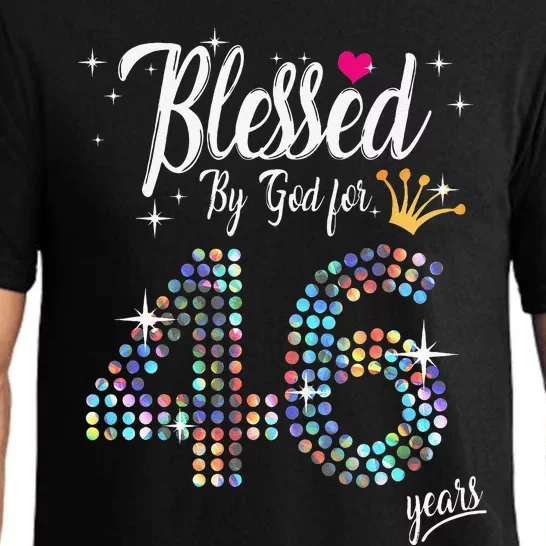 Blessed By God For 46 Years 46th Birthday Anniversary Pajama Set