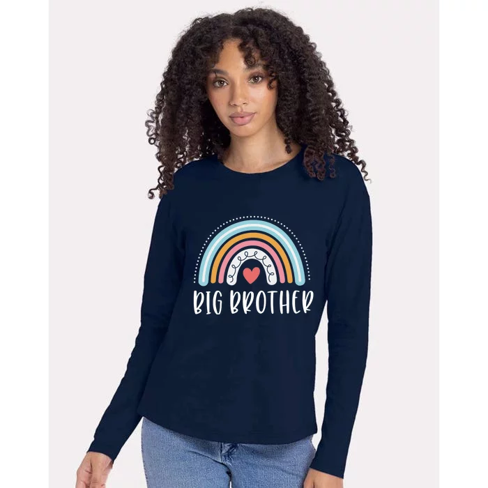 Big Brother Gifts Sibling Family Rainbow Graphic Womens Cotton Relaxed Long Sleeve T-Shirt