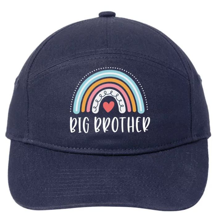 Big Brother Gifts Sibling Family Rainbow Graphic 7-Panel Snapback Hat