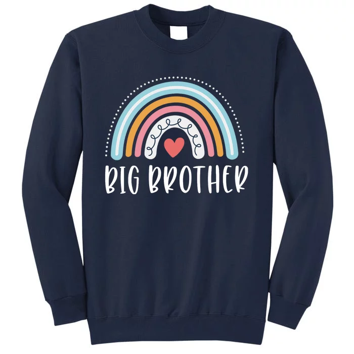 Big Brother Gifts Sibling Family Rainbow Graphic Tall Sweatshirt