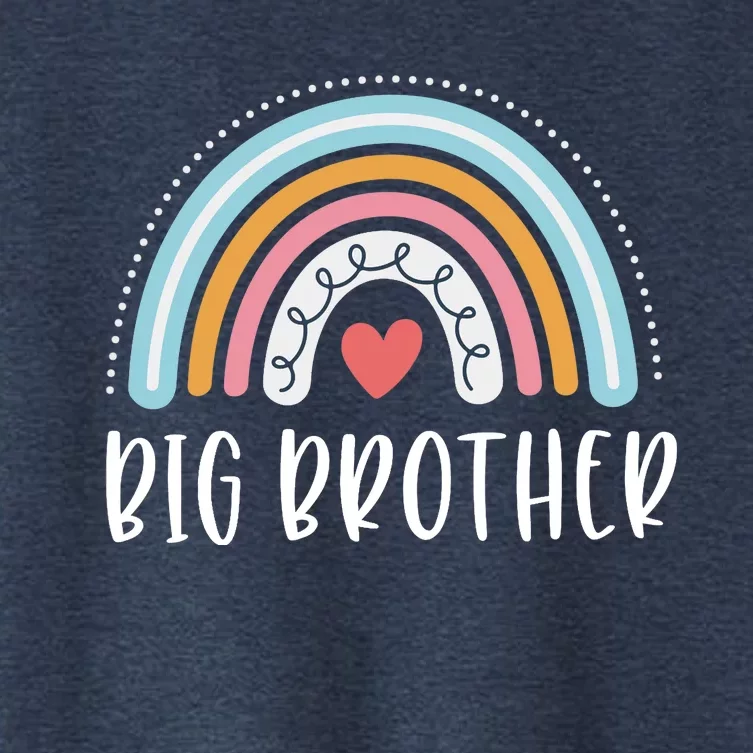 Big Brother Gifts Sibling Family Rainbow Graphic Women's Crop Top Tee