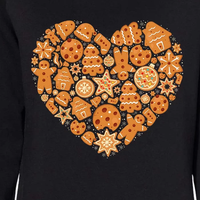 Bake Baking Gingerbread Man Christmas Cookie Heart Womens California Wash Sweatshirt