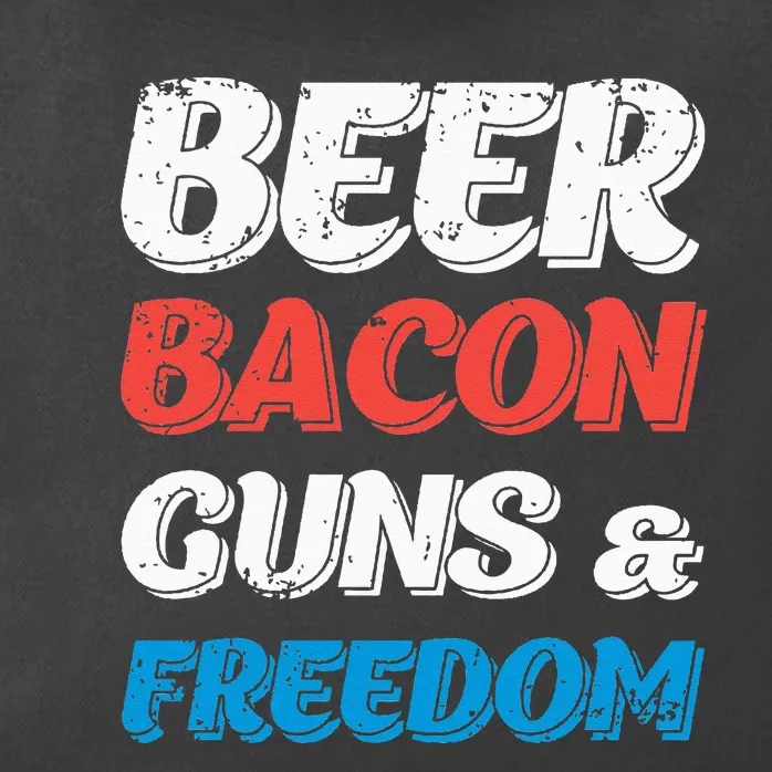 Beer Bacon Guns & Freedom 4th of July Zip Tote Bag