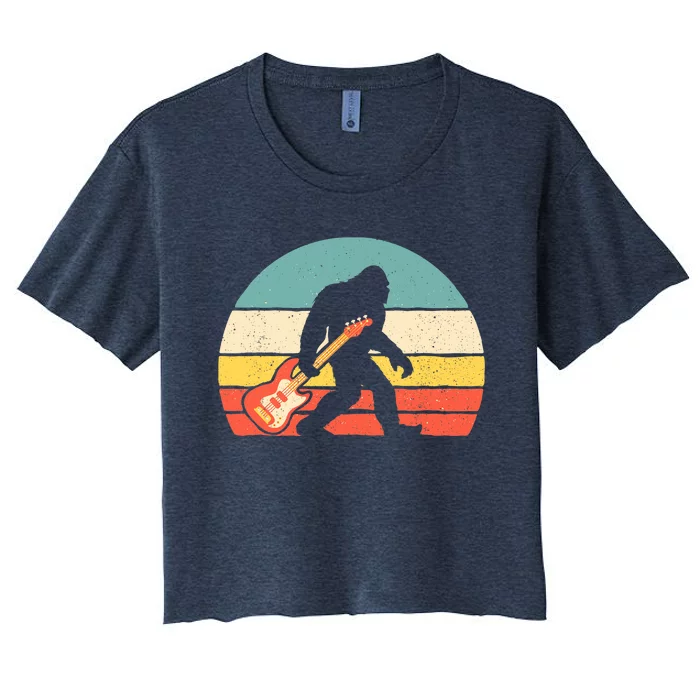 Bigfoot Bass Guitar - Bass Player Bassist Music Guitarist Women's Crop Top Tee