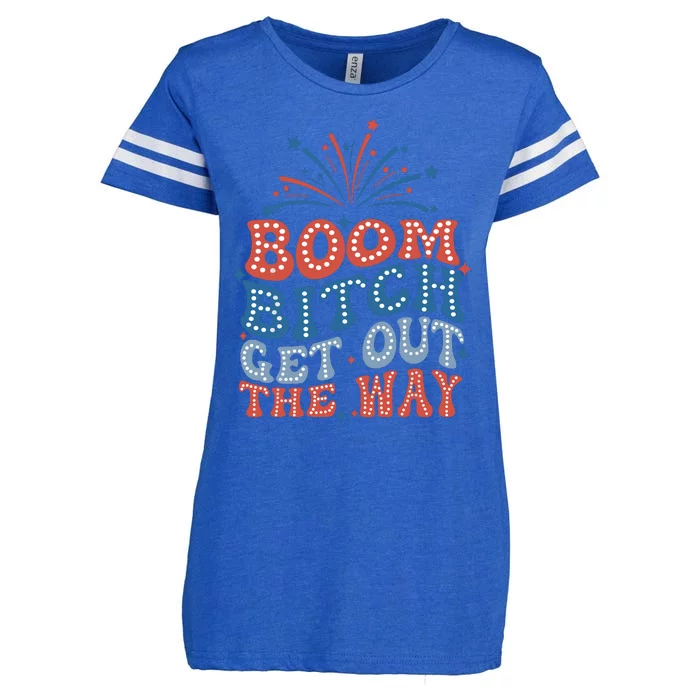 Boom Bitch Get Out The Way Enza Ladies Jersey Football T-Shirt