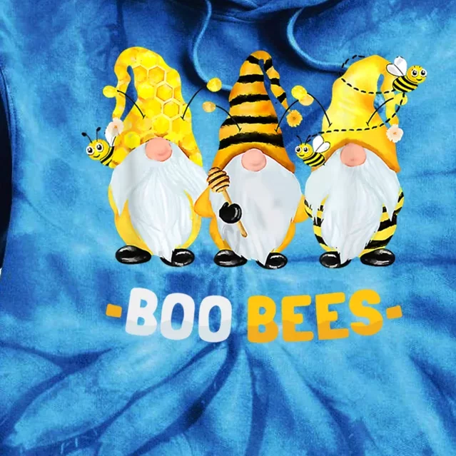 Boo Bees Gnome Cute Bee Lover Beekeeping Cute Gift Tie Dye Hoodie