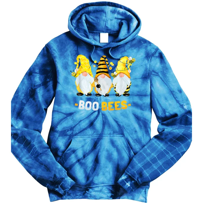 Boo Bees Gnome Cute Bee Lover Beekeeping Cute Gift Tie Dye Hoodie