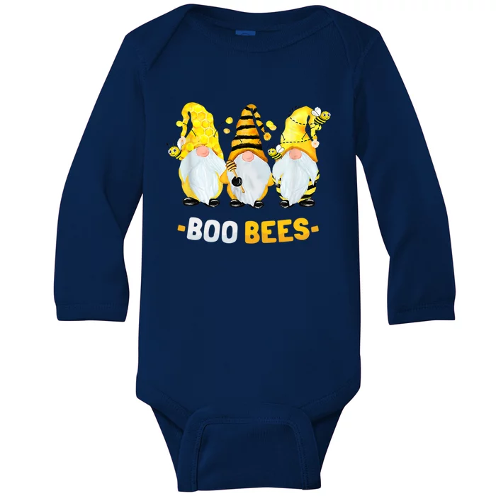 Boo Bees Gnome Cute Bee Lover Beekeeping Cute Gift Baby Long Sleeve Bodysuit