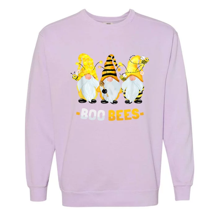 Boo Bees Gnome Cute Bee Lover Beekeeping Cute Gift Garment-Dyed Sweatshirt