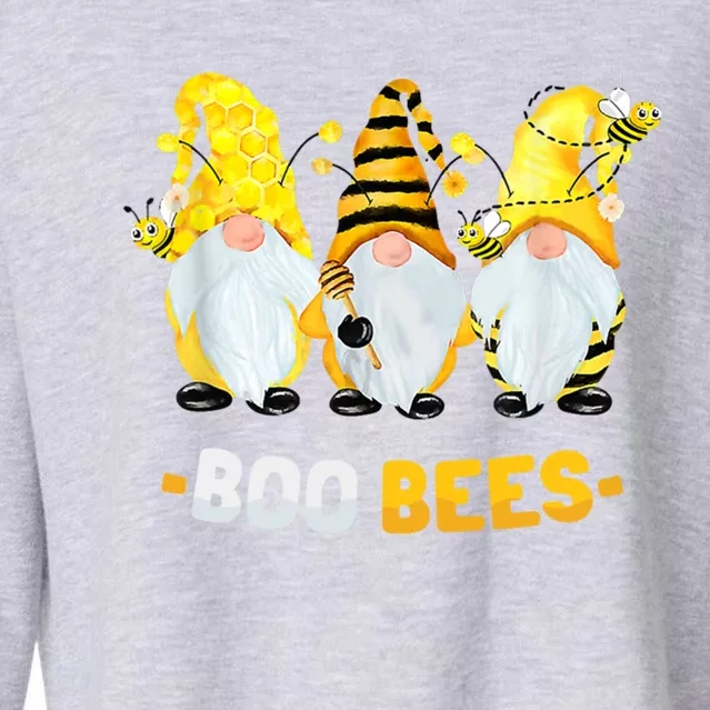 Boo Bees Gnome Cute Bee Lover Beekeeping Cute Gift Cropped Pullover Crew