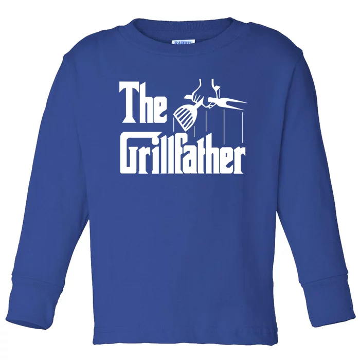 Bbq Barbecue Grilling Funny The Grillfather Gift Toddler Long Sleeve Shirt