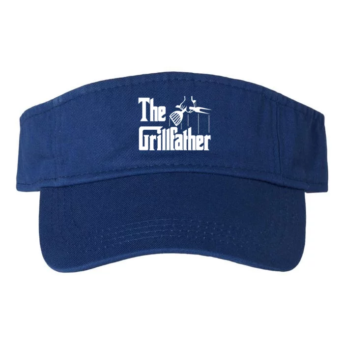 Bbq Barbecue Grilling Funny The Grillfather Gift Valucap Bio-Washed Visor