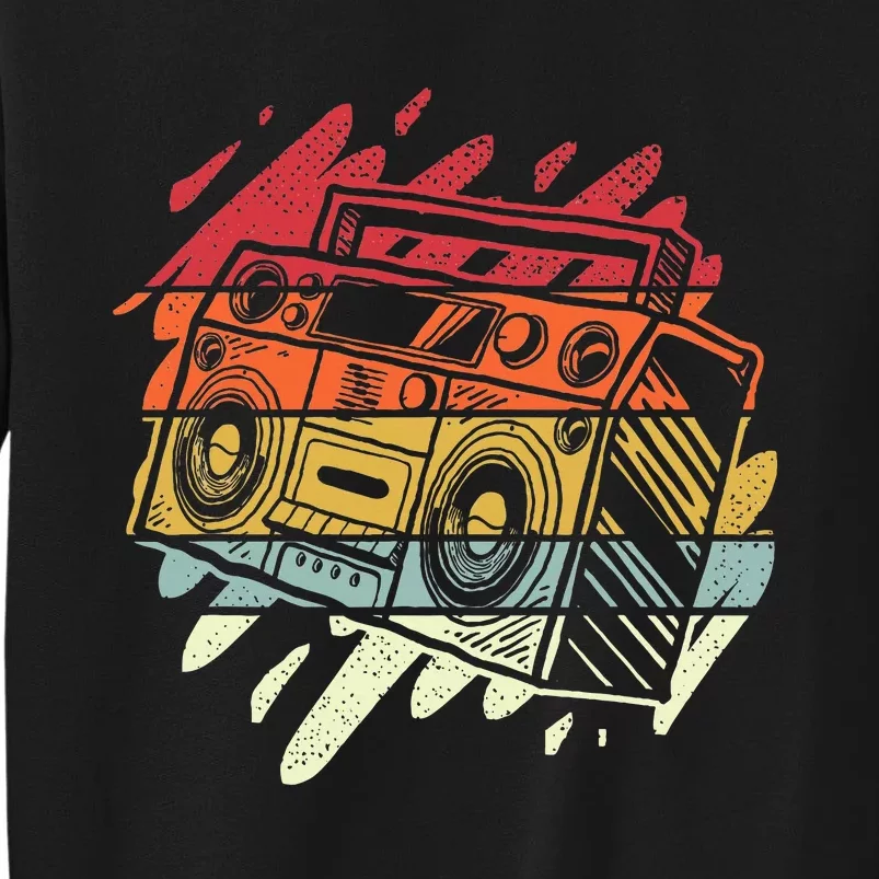 Boom Box Ghetto Blaster Radio Retro 80S 90S Hip Hop Rap Sweatshirt