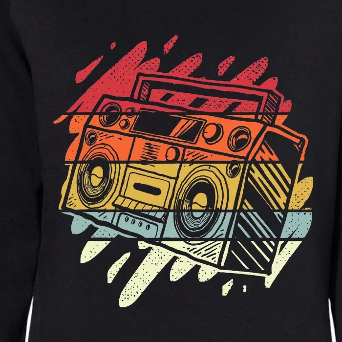 Boom Box Ghetto Blaster Radio Retro 80S 90S Hip Hop Rap Womens California Wash Sweatshirt