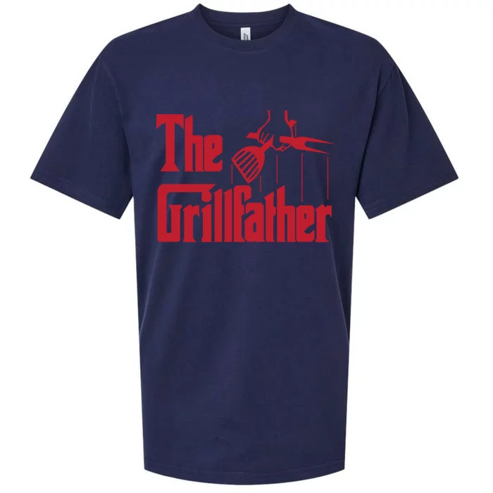 Bbq Barbecue Grilling Funny The Grillfather Meaningful Gift Sueded Cloud Jersey T-Shirt