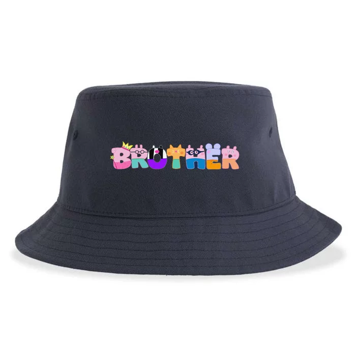 Brother Birthday Girl Pig Family Party Decorations Sustainable Bucket Hat