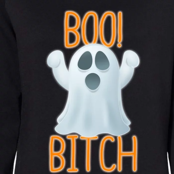 Boo Bitch Ghost Puns Halloween Humor Top Gift Womens California Wash Sweatshirt