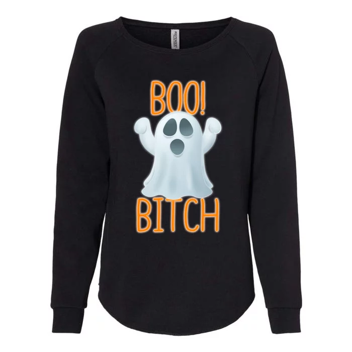 Boo Bitch Ghost Puns Halloween Humor Top Gift Womens California Wash Sweatshirt