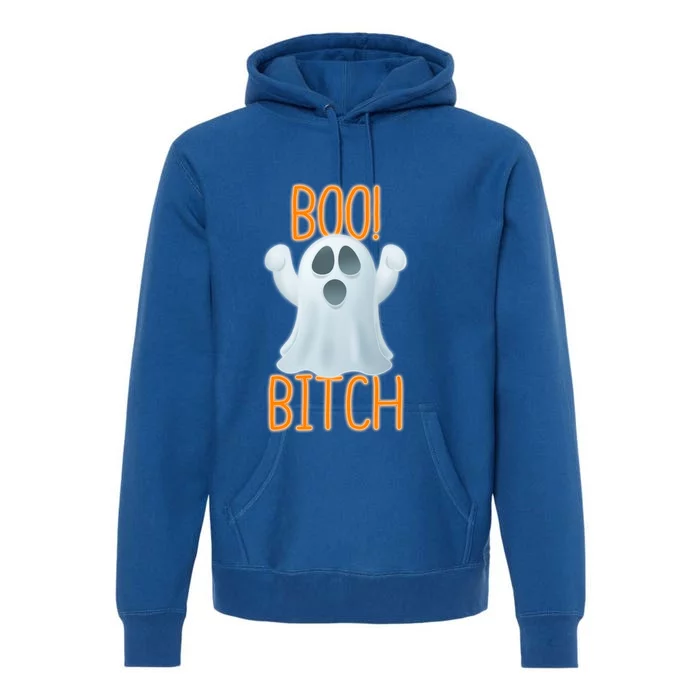 Boo Bitch Ghost Puns Halloween Humor Top Gift Premium Hoodie