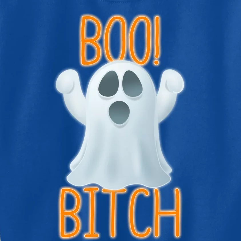 Boo Bitch Ghost Puns Halloween Humor Top Gift Kids Sweatshirt