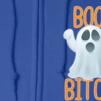 Boo Bitch Ghost Puns Halloween Humor Top Gift Full Zip Hoodie