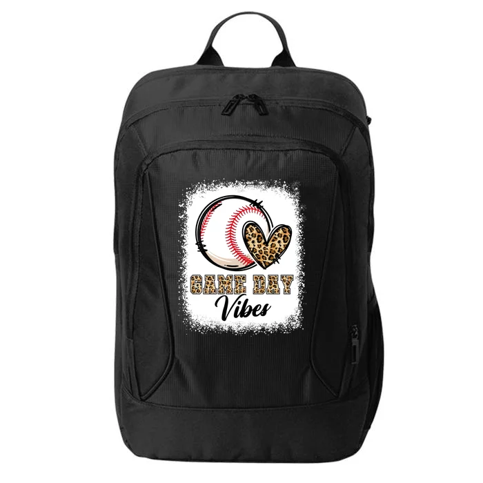 Bleached Baseball Game Day Vibes Baseball Mom Game Day Meaningful Gift City Backpack