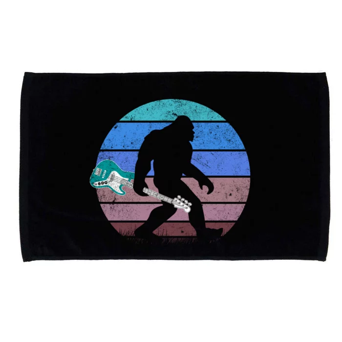 Bigfoot Bass Guitar Sasquatch Player Bassist Music Guitarist Gift Microfiber Hand Towel