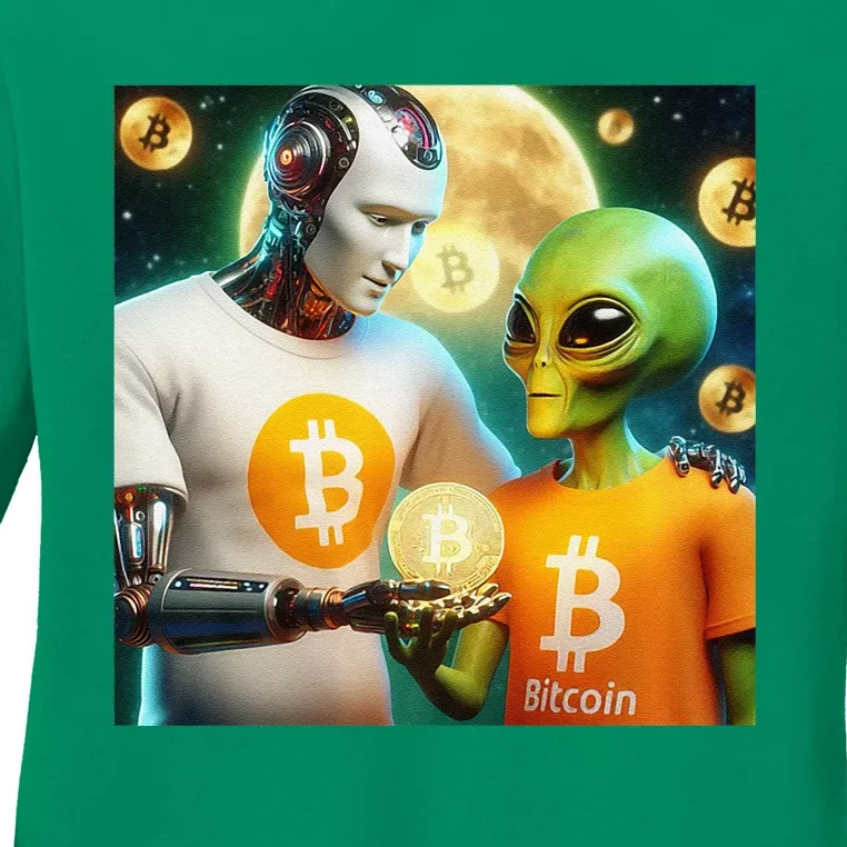 Bitcoin Btc Gift Premium Ladies Long Sleeve Shirt