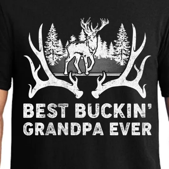 Best Buckin Grandpa Ever Deer Hunting Fathers Day Gift Pajama Set