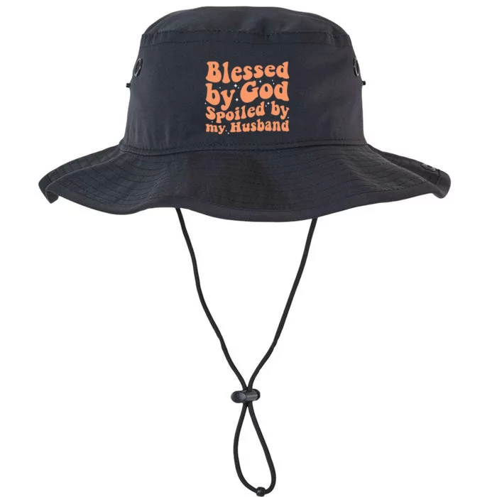 Blessed by God Spoiled by my Husband Funny Wife Legacy Cool Fit Booney Bucket Hat