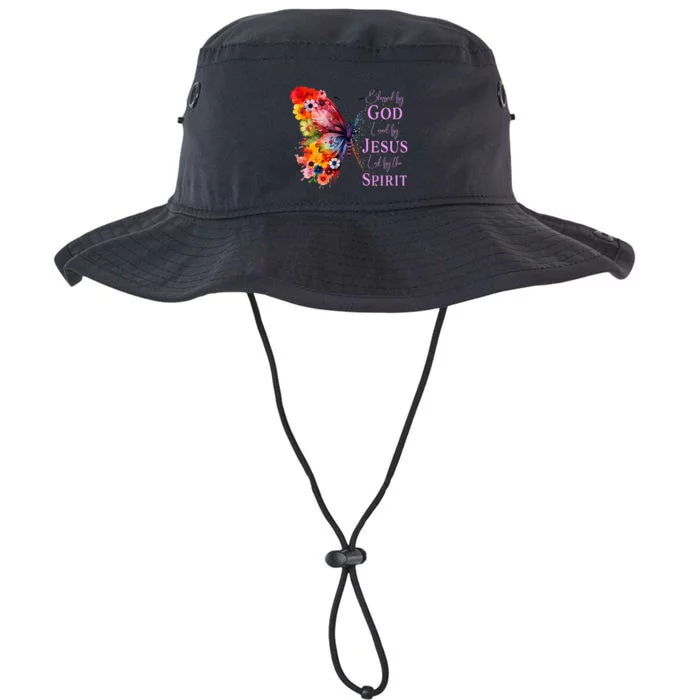 Blessed By God Loved By Jesus Butterfly Legacy Cool Fit Booney Bucket Hat