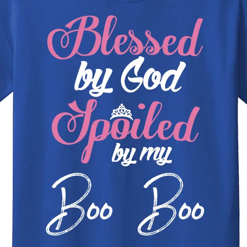 Blessed By God Spoiled By My Boo Boo Design Gift Kids T-Shirt