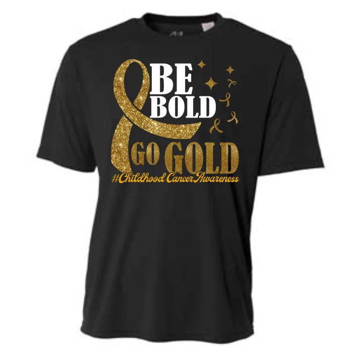 Be Bold Go Gold Childhood Cancer Awareness Cooling Performance Crew T-Shirt