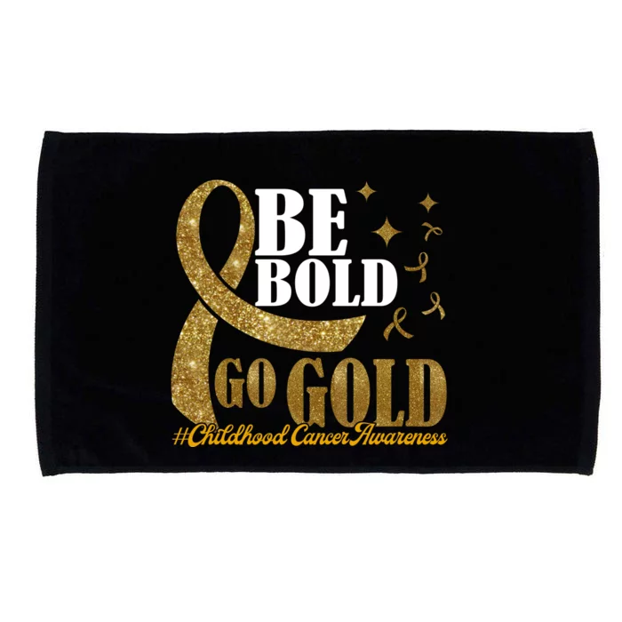 Be Bold Go Gold Childhood Cancer Awareness Microfiber Hand Towel