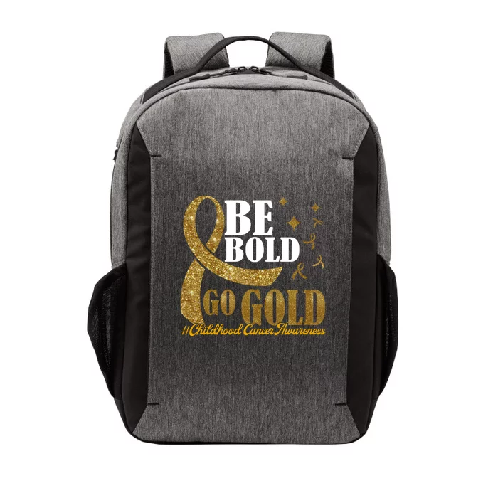 Be Bold Go Gold Childhood Cancer Awareness Vector Backpack