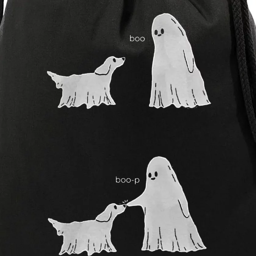 Boo Boop Ghost Dog Halloween Drawstring Bag