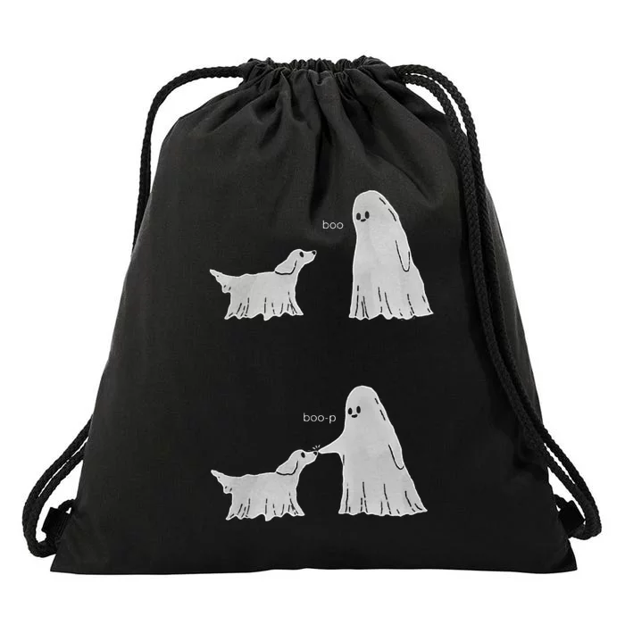 Boo Boop Ghost Dog Halloween Drawstring Bag