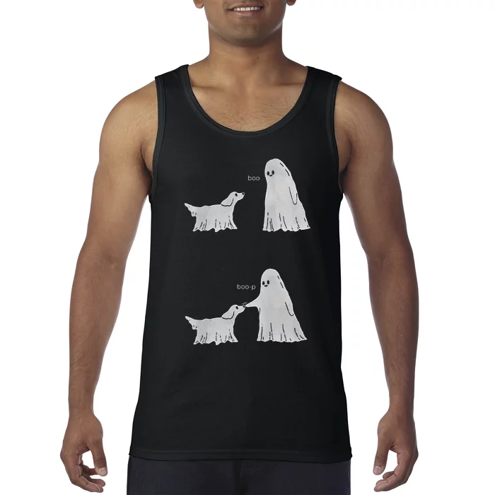 Boo Boop Ghost Dog Halloween Tank Top