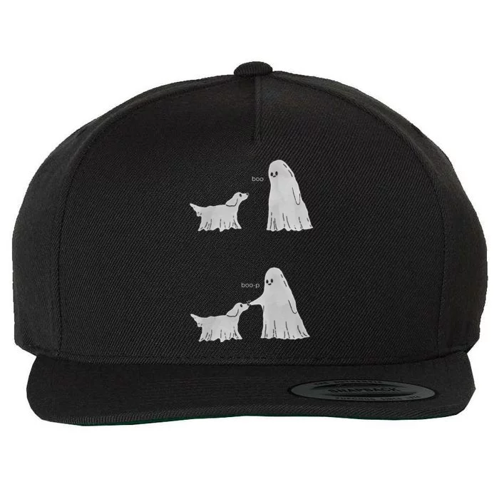 Boo Boop Ghost Dog Halloween Wool Snapback Cap