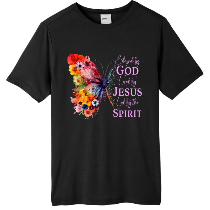 Blessed By God Loved By Jesus Butterfly ChromaSoft Performance T-Shirt