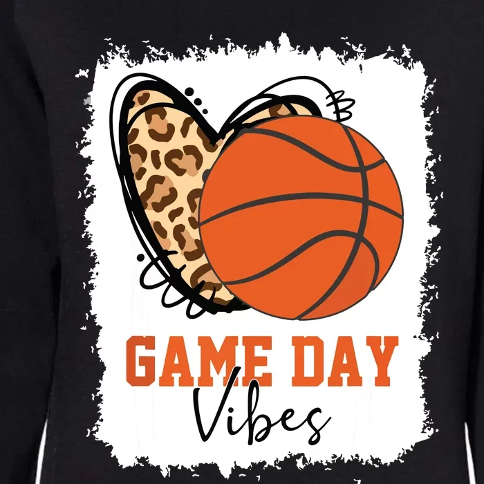 Bleached Basketball Game Day Vibes Basketball Mom Game Day Womens California Wash Sweatshirt