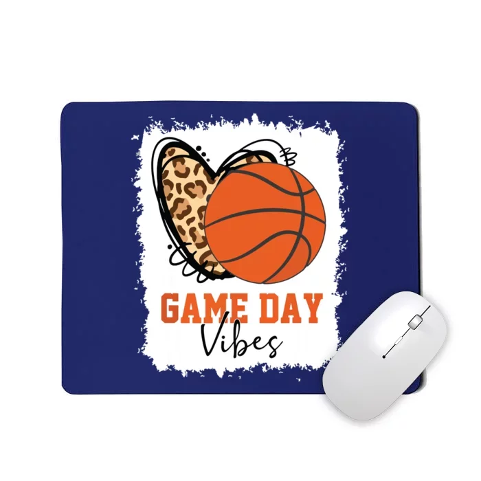 Bleached Basketball Game Day Vibes Basketball Mom Game Day Mousepad