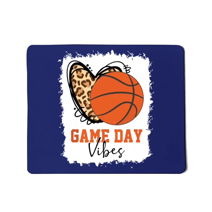 Bleached Basketball Game Day Vibes Basketball Mom Game Day Mousepad