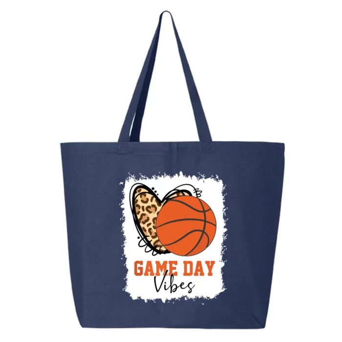 Bleached Basketball Game Day Vibes Basketball Mom Game Day 25L Jumbo Tote